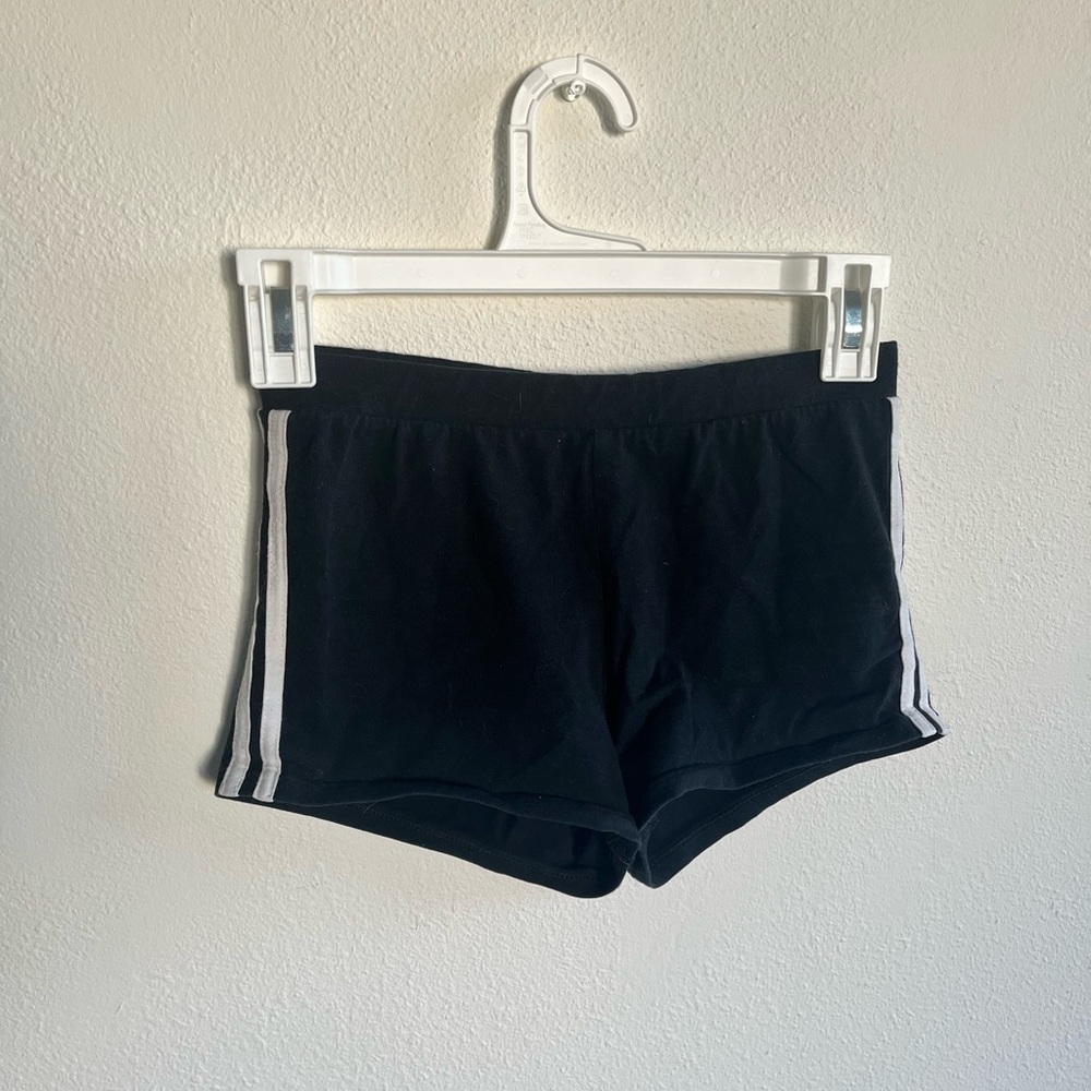 Colsie Black White Stripe Biker/Lounge Short Shorts Women’s Size XS